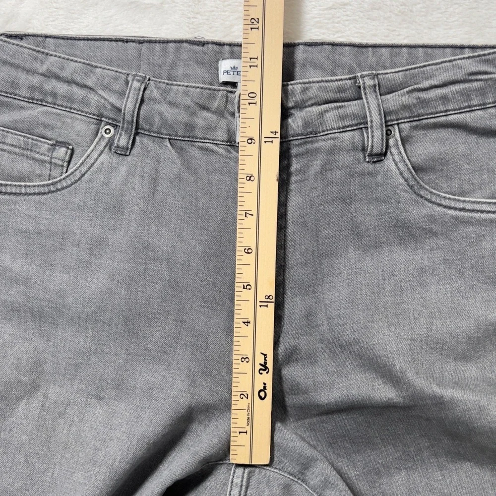 Peter Millar Straight Leg Jeans‎ Mens Sz 34x33 Gray Denim Pants 5 Pocket Stretch